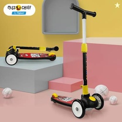 Miss & Chief by Flipkart Smart Kick Scooter, 3Adjustable Height, Foldable, PVC Wheels for Kids 3+(Black)