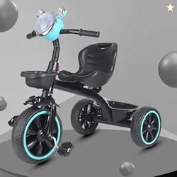 Maanit Kids Tricycle with Rear & Front Basket | Headlight | Comfortable Cushioned Seat | Baby Trike for Boys & Girls Ages 2 to 4 Years | Sturdy & Safe Tricycle