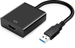 microware TV-out Cable USB 3.0 to HDMI Adapter, Multi Display Video for Laptop to Monitor Projector(Black, For Laptop)