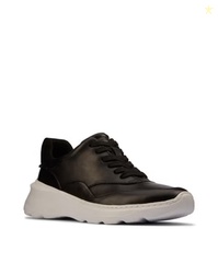 CLARKS Genuine Leather Lace-Up Sports Shoes