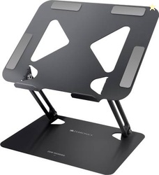 ZEBRONICS Zeb-NS3000 Steel Desk Stand Laptop Stand with Adjustable Height Compatible with 40 - 44cm Laptops(Grey, Black)