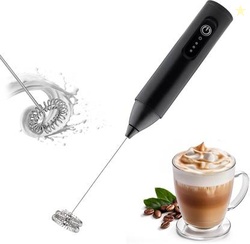 TRICHKSHU 50 W Black Hand Blender(Rechargeable Milk Frother for Coffee - 3-Speed Electric Coffee Frother)