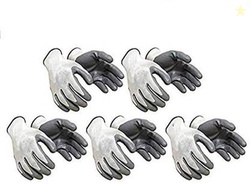Mehatas Anti Cutting Cut Resistant Hand Safety Gloves Cut-Proof Level 5 Protection with Rubber Grade Finishing for Women Kitchen Food Vegitables, Gardening Care, Industrial, industires Nylon, Rubber, Polyester Safety Gloves(Pack of 10)