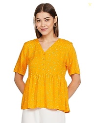 Amazon Brand - Symbol Women's Regular Fit Blouse (SYMSS22WTOP004_Multi