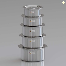 Multipurpose Plain Tope with Stainless Steel Lid  Durable and Elegant 
