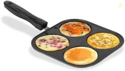 DELUXE NON-STICK UTTAPAM PAN/MULTI SNACK MAKER 4 IN 1 (ALUMINIUM , NON