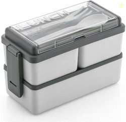 DDecora Compartment Grey Color with Spoon and Fork Office School 3 Con