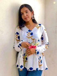 PINGAKSH WHITE PEPLUM TOP