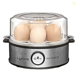 Lifelong Electric Egg Boiler 360-Watt (Transparent & Silver Grey) | St