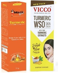 VICCO TURMERIC WSO CREAM 30 GRM AND MAGIC GIRL TURMERIC CREAM 30GRM(60