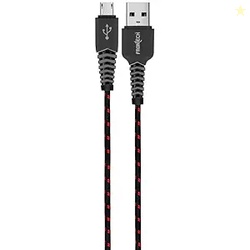 FRONTECH 12W / 2.4A Fast Charging 1M Braided USB to V8 Data Cable for Smartphones, Tablets, Laptops & other Micro USB V8 Devices, Charging and Data Sync (1031 - Black)