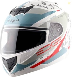 VEGA Edge US Army Motorbike Helmet(White Red)
