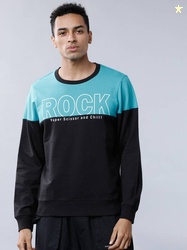 LOCOMOTIVE Men Full Sleeve Color Block Sweatshirt