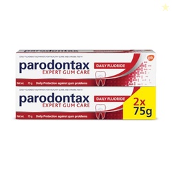Parodontax Toothpaste Expert Gum Care | Daily Fluoride, Gum Protection Tooth Paste Combo Pack 150gm (75gm x 2) | For Redness, Swelling and Bleeding Gums, Freshness, Reduces Plaque