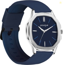 PROVOGUE Minimalist Gun Metal Series | Smart Watch Strap | Smart Clip | Soft Silicon Analog Watch - For Men PROVG-905-BLUE-BLUE
