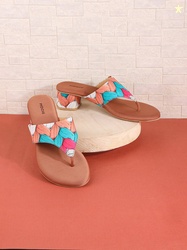 Mochi Printed Open Toe Block Heels