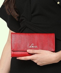 LAVIE Women Casual Red Artificial Leather Wallet - Regular Size(1 Card Slot)