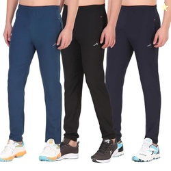 Vector X OML-305 Men's Dry-Touch Sports 100% Polyester Trackpant with Zipper Pockets Trouser  Ultra-Lightweight, Moisture Wicking, Training & Running Pant + Contrast Piping Design (Multi-Color, M)