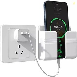 M/S DSNS Wall Charger Hook Mobile Phone Holder Universal Cellphone Hanging Stand Bracket Hooks Charging Dock T1310 (White Pack OF 1) Mobile Holder