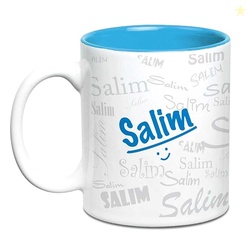 Hot Muggs Me Graffiti Mug - Salim Personalised Name Ceramic, 315ml, 1 Unit