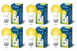 Crompton Dyna Ray 12W Round E27 LED Warm White Pack of 6
