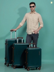 MOVE-MEANT Set Of 3 Textured Hard-Sided Trolley Bag