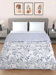 Myntra Elegant Homes Grey Floral AC Room 350 GSM Double Bed Comforter
