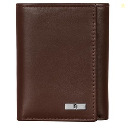 HORNBULL Men's Brown Tri Fold Genuine Leather Wallet for Men | Branded Mens Wallet with RFID Blocking | Classic Design Gift Wallet for Mens and Boys