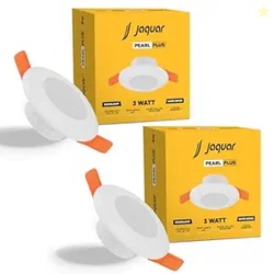Jaquar 3W Pearl Plus Round Downlight | Junction Box LED Downlight | Mood Light for False Ceiling | 45 Cut Out | Pink 80x45(DXH)(Pack 2)