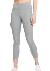 Nike AS W NK DF Fast Crop-Smoke Grey/HTR/Reflective SILV-CZ9239-084-XS