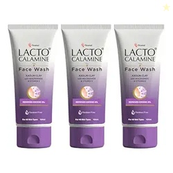 Lacto Calamine Face Wash For Oily Skin |100ml each- Pack of 3 | Kaolin Clay, Niacinamide & Vitamin E | Facewash Reduces Excess Oil, Controls Pimples, Blackheads & Whiteheads |Face wash For Women & Men