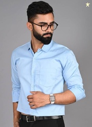FUBAR Men Slim Fit Solid Spread Collar Formal Shirt