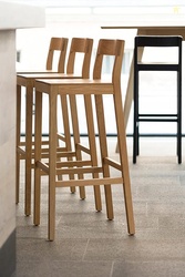 Simple Wooden bar Stool | Wooden Bar Chair | Kitchen High Stool for Counter | Breakfast Stool Chair (Without Cushion)