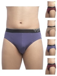 VIP Regal 1000 Men's Solid Cotton Briefs | Pack of 5 | Assorted Colours