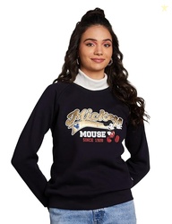 Amazon Brand - Symbol Women's Cotton Blend Round Neck Regular Fit Sweatshirt (Pullover) (Available in Plus Sizes)