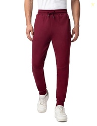 FYLTR Men's Casual Straight Leg Joggers - Elasticated Waist with Drawstring | Zip Pockets | Solid Color | Winter Joggers for Men