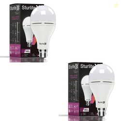 Sturlite Klik (3 in 1) 15W LED Inverter Bulb| Bright Rechargeable Emergency Bulb| 14Hr Battery Backup| 8-10Hrs Charging Time| Over-Charge Protection| B22 Base Energy Efficient Lighting - (Pack of 2)