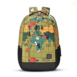 Gear Grid 5 Compartment Backpack 19"/37L Large Water Resistant School Bag/Casual Backpack/Daypack/Kids Bag for Boys/Girls (Green-Black)