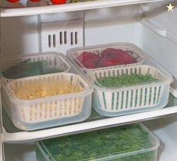 Q7 BRAND Plastic Fridge Container - 2500 ml(Pack of 2, White)