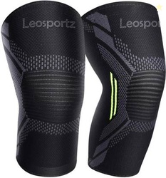 Leosportz 2 Pack Brace, Compression Sleeve Unisex, Running,Gym, Hiking