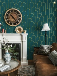 Wollzo Vinyl Decorative Green Wallpaper