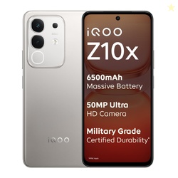 iQOO Z10x 5G (Titanium, 8GB RAM, 256GB Storage) | 6500 mAh Large Capac