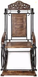 Handicraft CXHR458 Solid Wood 1 Seater Rocking Chairs(Finish Color - BROWN, DIY(Do-It-Yourself))
