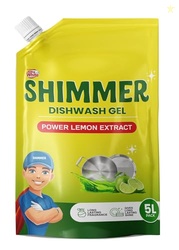 Shimmer Dishwash Gel  5L Family Pack | Powerful Lemon Action for Tough