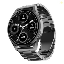 Boat Lunar Embrace w/Vibrant 1.51" (3.8 cm) AMOLED Display,Premium Metal Design, Functional Crown, 100+ Sports Mode, Animated Watch Faces, Built-in Games, Smart Watch for Men & Women(Steel Grey)