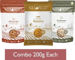KESARCO |Dry Fruit Combo | Almonds, Cashews and Raisins | Assorted Nuts(3 x 200 g)