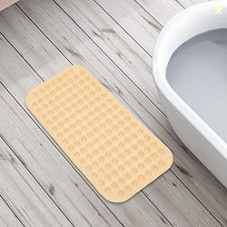 Home Centre Titania Beige Textured Slip-Resistant Shower Mat - 37x71cm