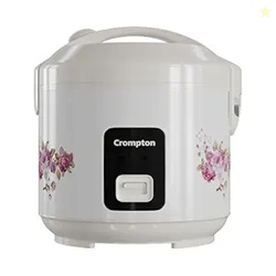 Crompton 2.8L Electric Rice Cooker, 700W Heating Element  Cooks 1.5 KG Rice (10-Cup Capacity),24-Hour Keep Warm, 4-Level Safety  5 Year Warranty on Heating Element|2 Year Warranty on Product