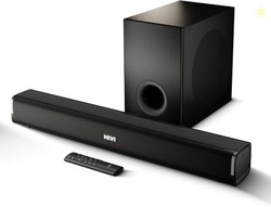 Mivi Fort Sonic 200 Soundbar, 2.1 Channel, Multi-Input and EQ Modes, BT v5.3 200 W Bluetooth Soundbar(Black, Silver, 2.1 Channel)