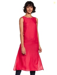 Indigo Women's Cotton A-Line Midi Dress